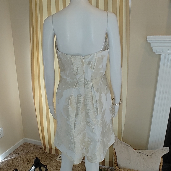 ABS STRAPLESS JEWELED BROCADE DRESS 6 - Picture 11 of 14